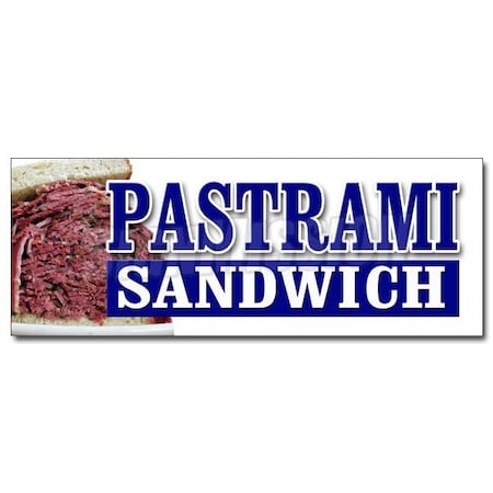 PASTRAMI SANDWICH DECAL Sticker Yiddish Food Restaurant Butcher Shop